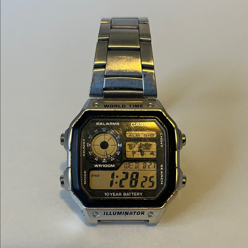 Casio Silver and Black Digital Watch